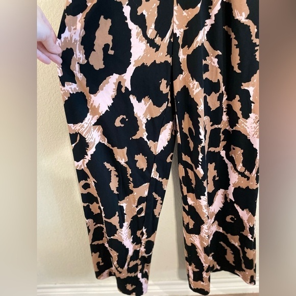 Diane Von Furstenberg Women Jumpsuit XXS Brown Animal Print Halter Contemporary - Picture 8 of 17